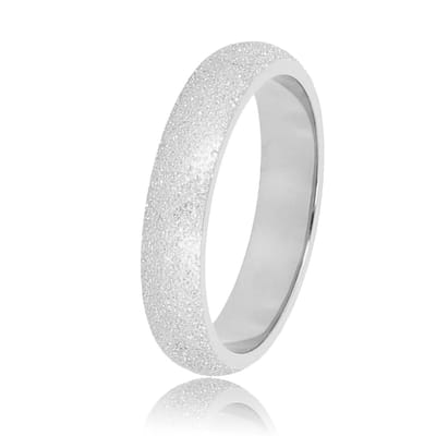 My Bendel - Zilverkleurige Stardust Aanschuifring 4mm - Zilverkleurige Stardust Aanschuifring - 4 Mm Breed - Sprankelend - met Luxe Cadeauverpakking | Sieraden Voor Dames | Maat 17.00 Mm / Maat 53