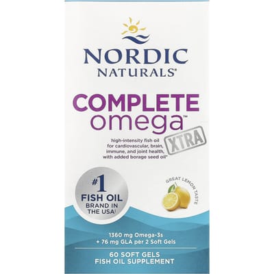 Complete Omega Xtra, Citroen, 60 Softgels (680 mg per softgel)