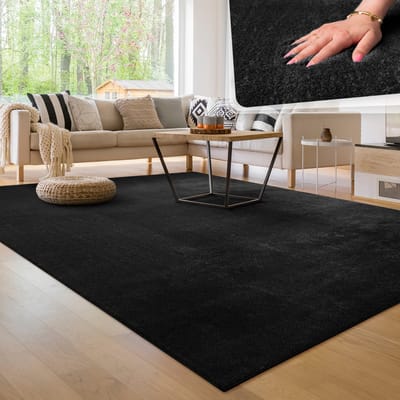 Paco Home Moderne woonkamer tapijt kortpolig wasbaar zacht uni effect bont antislip 240x340 cm