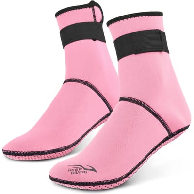 Duiksokken 3mm Neopreen Strand Watersokken Thermische Wetsuit Laarzen Antislip Duiksokken voor Raften Snorkelen Zeilen Zwemmen S roze