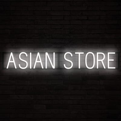 ASIAN STORE - Lichtreclame Neon LED bord verlicht | SpellBrite | 99,25 x 16 cm | 6 Dimstanden & 8 Lichtanimaties | Reclamebord neon verlichting