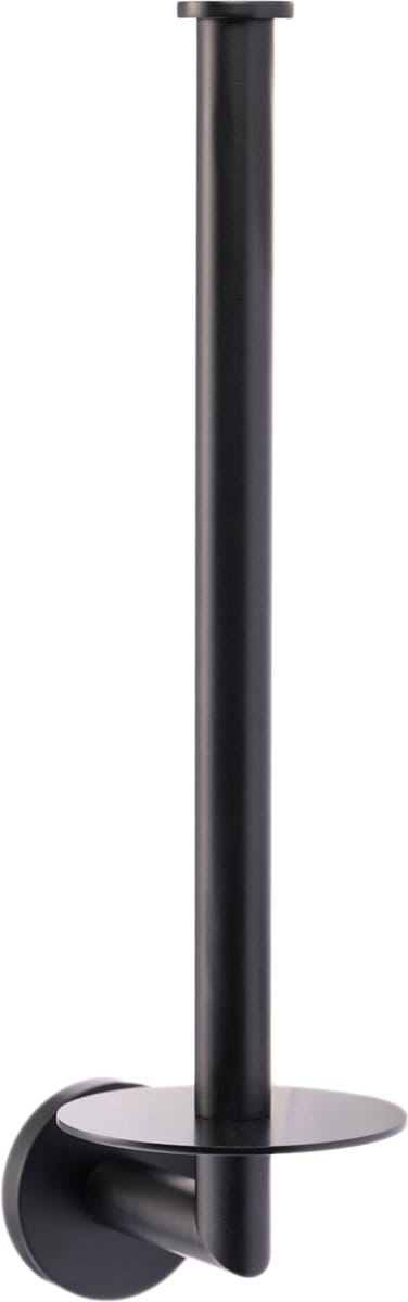 VDN Stainless Reserverolhouder zwart - Reserverolhouder hangend - RVS - Toiletrolhouder - WC Rolhouder