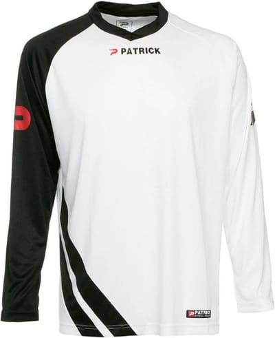 Patrick Victory Voetbalshirt Lange Mouw Heren - Wit / Zwart | Maat: XL