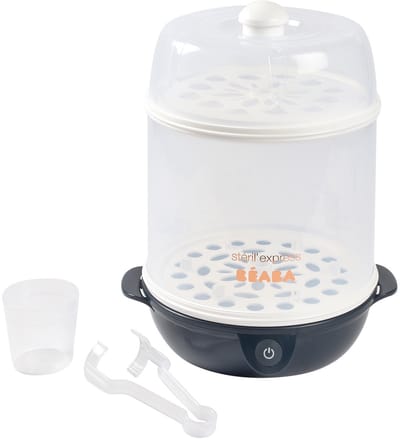Béaba Sterilisator - Snel & Efficiënt - 6 Min Sterilisatie - 2 Ruimtes - Automatische Uitschakeling