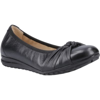 Hush Puppies Lilith Leren Dames Zwarte Standaard Ballerina's