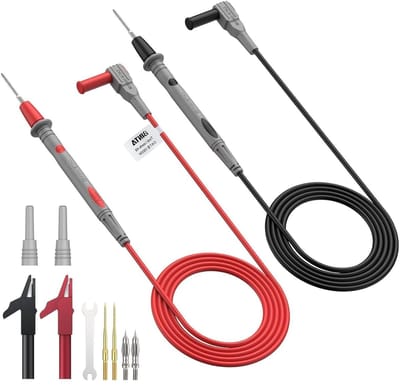 Meetleidingen Kit - Testkabels - Elektrisch Testen - Uitwisselbare Sondes - 13 Stuks - Zwart