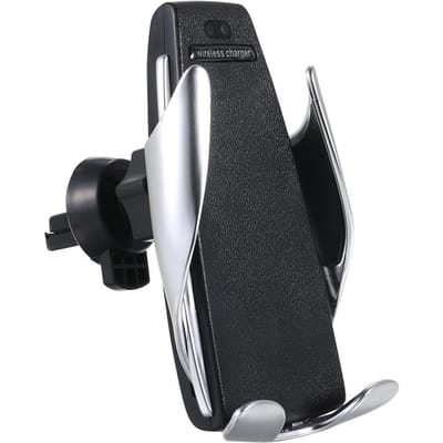 Chargeur sans fil à serrage automatique Support de téléphone pour grille d'aération Rotation à 360 degrés Support de charge