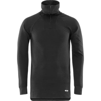Fristads T-Shirt Lange Mouwen Met Korte Rits 742 Pc - Zwart - XS
