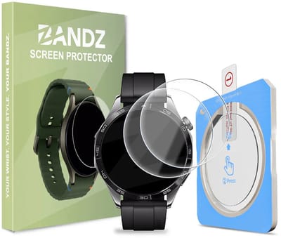 Bandz Glazen Screenprotector met One-Click Tool (2 Pack)– helder, krasbestendig, bubbelvrij – geschikt voor Huawei Watch GT 4 46mm