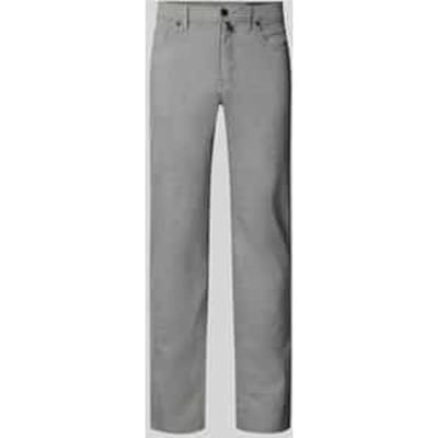 slim fit stoffen broek met viscosegehalte model 'Lyon'