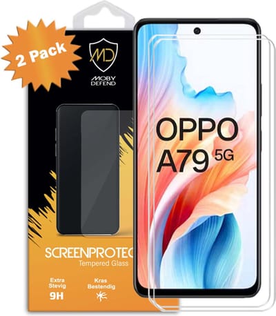 2-Pack MobyDefend Screenprotectors - Geschikt voor Oppo A79 - Case-Friendly Screensavers - Gehard Glas