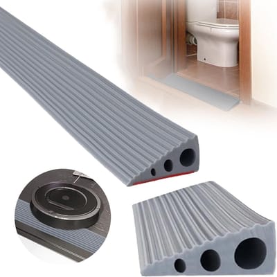 Deurdrempelhelling 90 X 6 X 2cm - Overgangsprofiel Zelfklevend - Siliconen Deurdrempel Helling - Drempelhelling - Rolstoelhelling Voor Badkamer Rolstoelkinderwagen Walker