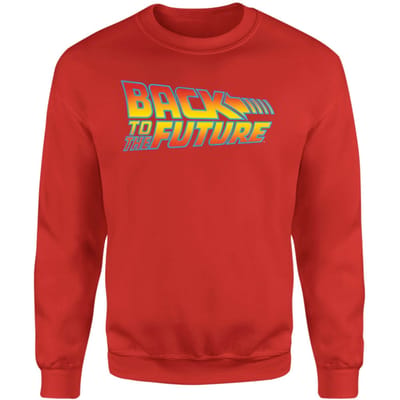 Back To The Future Classic Logo Sweatshirt - Red - XS