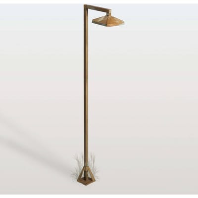 Moretti Luce LED tuinpadverlichting Aura Frame, 100 x 19,5 cm, antiek messing