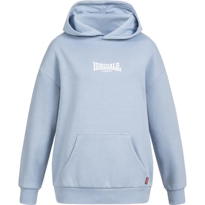 Lonsdale Damen Hoodie Kilmote Kapuzensweatshirt Oversize Pastel Blue/White-L