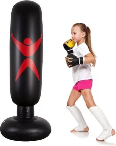 Kids Opblaasbare Bokszak 120 cm -thuis boksen- sporten- fitness- excl. Bokshandschoenen- voor kinderen