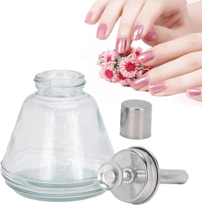 Dailygoody - Pompdispenser - Glazen Pomp Dispenser Fles - Professioneel - Clear - Navulbare Fles - Geschikt voor Manicure - 180 Ml