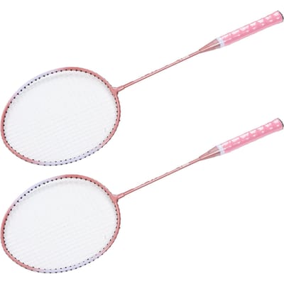 Raquettes de Badminton Roses Professionnelles Séparées en Alliage de Fer pour Débutants Entraînement Étudiant