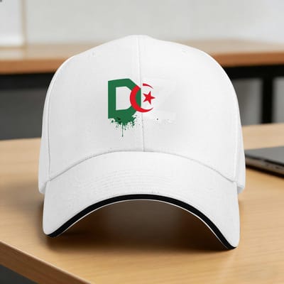 Dz Algerije Algerijnse Vlag Zon Baseballpet Zomer Fitted Retro Truckerpet Voor Unisex Mannen Buitensporten Baseballpetten One Size white