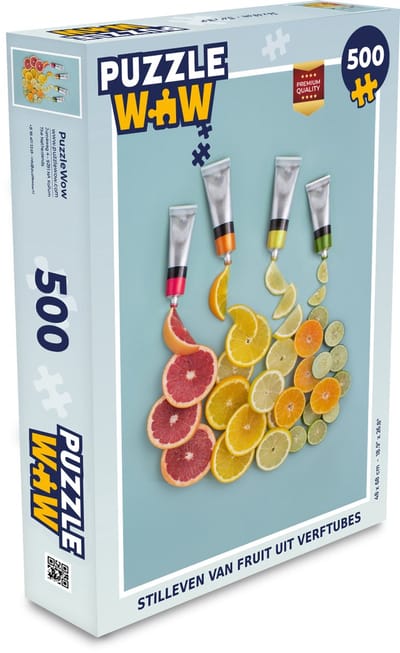 Puzzel Fruit - Kleuren - Verf - Legpuzzel - Puzzel 500 stukjes