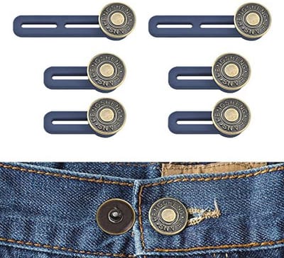 Knoopverlenger Set voor Broeken - Tailleverlenger voor Jeans, Rokken en Broeken - 6-delig