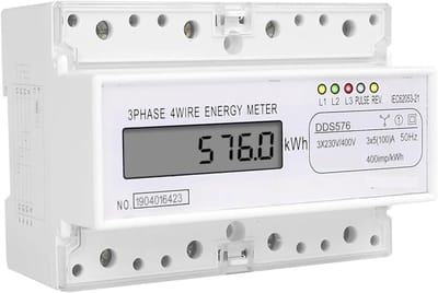 Driefasen 4-draads DIN-rail kWh meter – DDS576, 380/400V 100A 50Hz