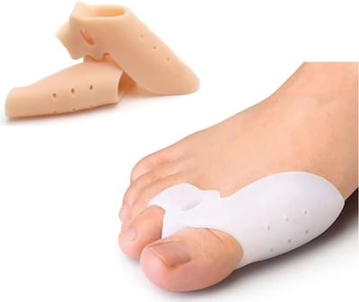 Hallux Valgus - teenspreider - teencorrector - hallux valgus grote teencorrector - Toe spacer plus beige 2 stuks