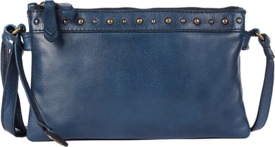9 inch Dames Crossbody Slingtas van Echt Italiaans Leer met Boho Studs – Premium Kwaliteit & Stijlvol
