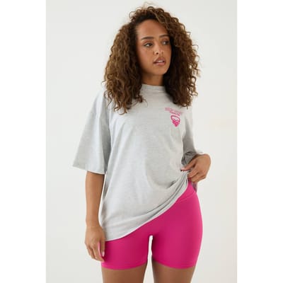 Dames Dsgn Studio Sport Training Club Oversized T-shirt | Asgrijs | Maat: XS