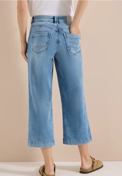 3/4 High Waist Wide Legs jeans in Loose Fit