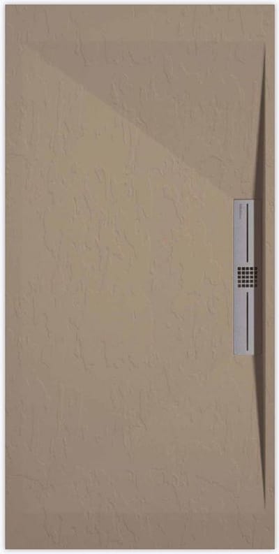 Sanifun douchebak Stone Side Moka Slate 1600 x 800 S