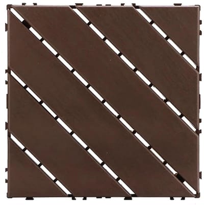 Terrastegels Composiet - Buiten vloertegels - Terras Aanleggen - In elkaar grijpend ontwerp - 30 x 30 cm - Houtkleur