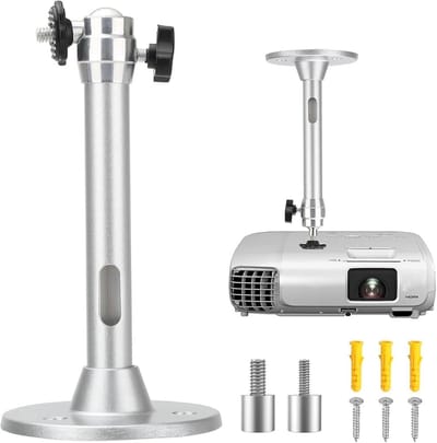 Universele Plafond- en Wandbeugel voor Mini Projector - 360° Draaibaar en 90° Kantelbaar