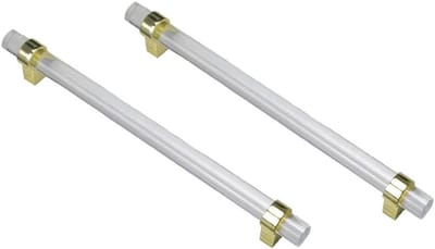 Moderne Keukenhandgrepen voor Lade en Deur - 2 Stuks in Zink en Acryl - 192mm - Duurzaam en Stijlvol voor Keukenkasten en Meubels