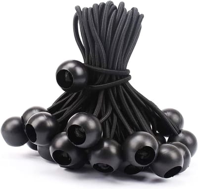 Dailygoods- Bungee-touw 100 stuks - Rubber - 15 cm - Zeilspanner - Bungee-touw met bal - Voor tenten/zeilen/posters - Bungee Cord