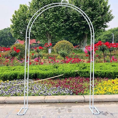 Metalen Rozenboog - Tuinboog Pergola - Planten Ondersteunen - Weerbestendig Frame - 140 x 230 cm - Zwart