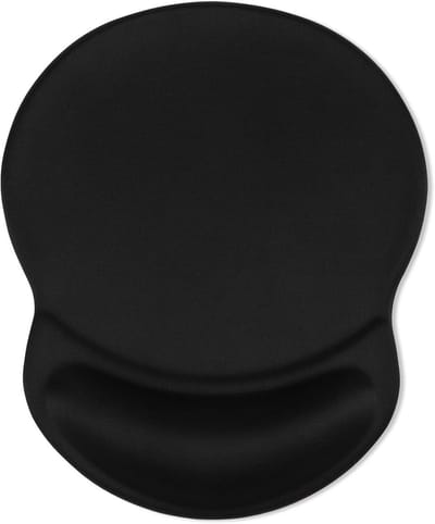Ergonomische Muismat met Gel Wrist Rest voor Gaming, Computer en Laptop - Antislip PU Basis, Zwart, Comfortabel en Duurzaam