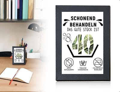 Dailygoods- Verjaardagskaart 40 jaar - Grappige Fotolijst - Voor Vrienden/Familie - Voor Mannen/Vrouwen - Voor Slaapkamer/Woonkamer - Voor Computertafel - Verjaardagskaartset