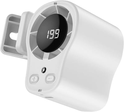 VHV-Draagbare Mini-Ventilator - High-Speed Handventilator met Clip - Oplaadbare Riemventilator met USB - Stille Handsfree Nekventilator voor Paraplu, Festival en Outdoor - Wit