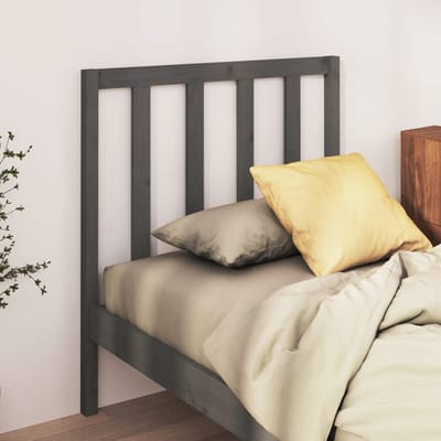 vidaXL - Hoofdbord - 95x4x100 - cm - massief - grenenhout - grijs