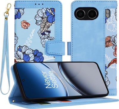 Hoesje geschikt voor OnePlus Nord 4 - Techsuit FlipCraft Book Wallet Case met koord - Vibrant Blue