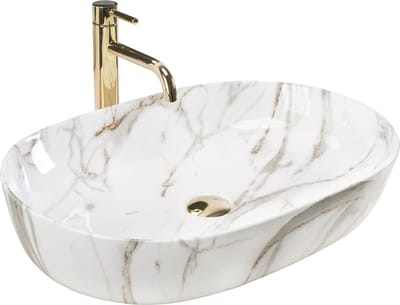 Rea Cleo 61 Aiax Shiny Opzetwastafel Steen Imitatie 60,5x41 cm