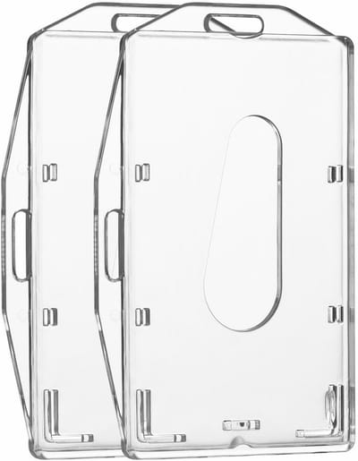 Transparante Dubbelzijdige ID-kaarthouder voor Kantoor en School - 2 Stuks