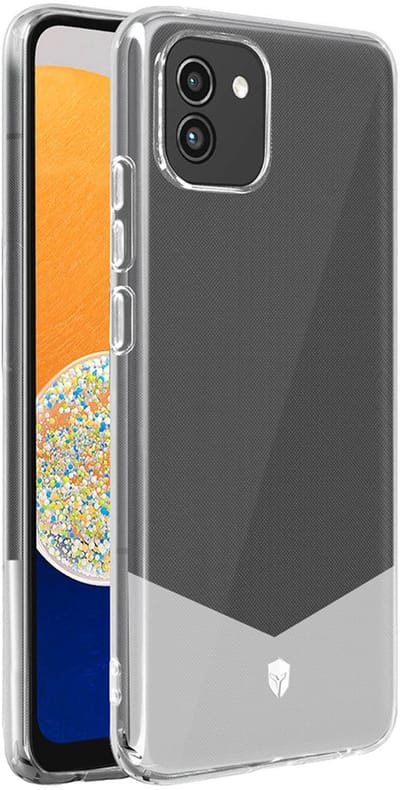 Force Case, Hoesje geschikt voor Samsung Galaxy A03 - Pure Series Versterkt 1m Valbescherming, Transparant