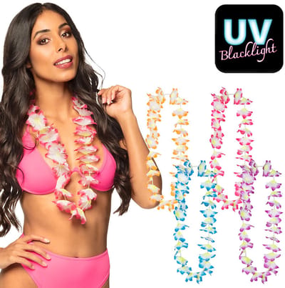 Boland - Set 4 hawaïkransen Olulu - Volwassenen - Unisex - - Hawaii - Zomers tuinfeest - Strandfeest - Carnaval