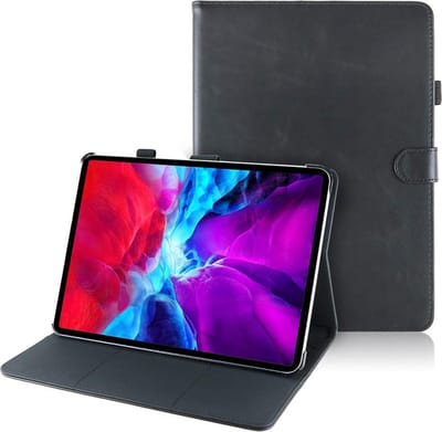 Dasaja leren hoes zwart geschikt voor iPad Pro 12.9 (2018 / 2020)