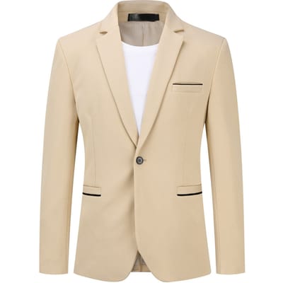 Heren kostuumjas Slim Fit jas Business Daily Blazer Beige