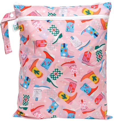 Bumkins - Wet / Dry Bag | met 2 Vakken - Waterdichte Luierzak & Waszak - Wetbag voor Nat en Droog - Boots
