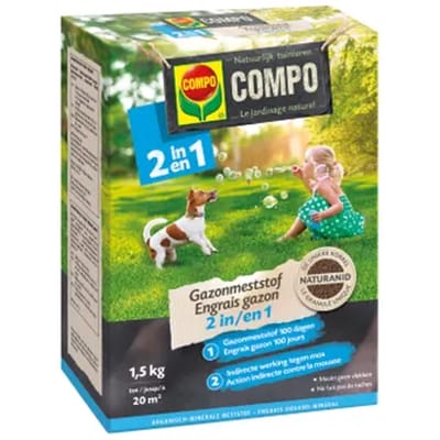Compo Gazonmeststof 2-in-1 (20 M²) 1,5kg