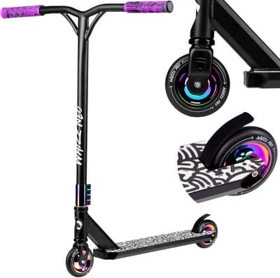 Lionelo Whizz Step - 110mm PU Wielen - T-Bar Stuur - 100 kg Draagvermogen - ABEC-9 Lagers - Voor Jongens en Meisjes